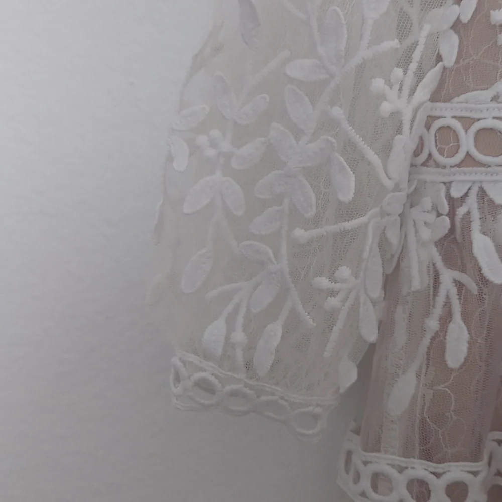 Ivy City Infant White Floral Lace Dress Mommy And Me - Picture 3 of 7